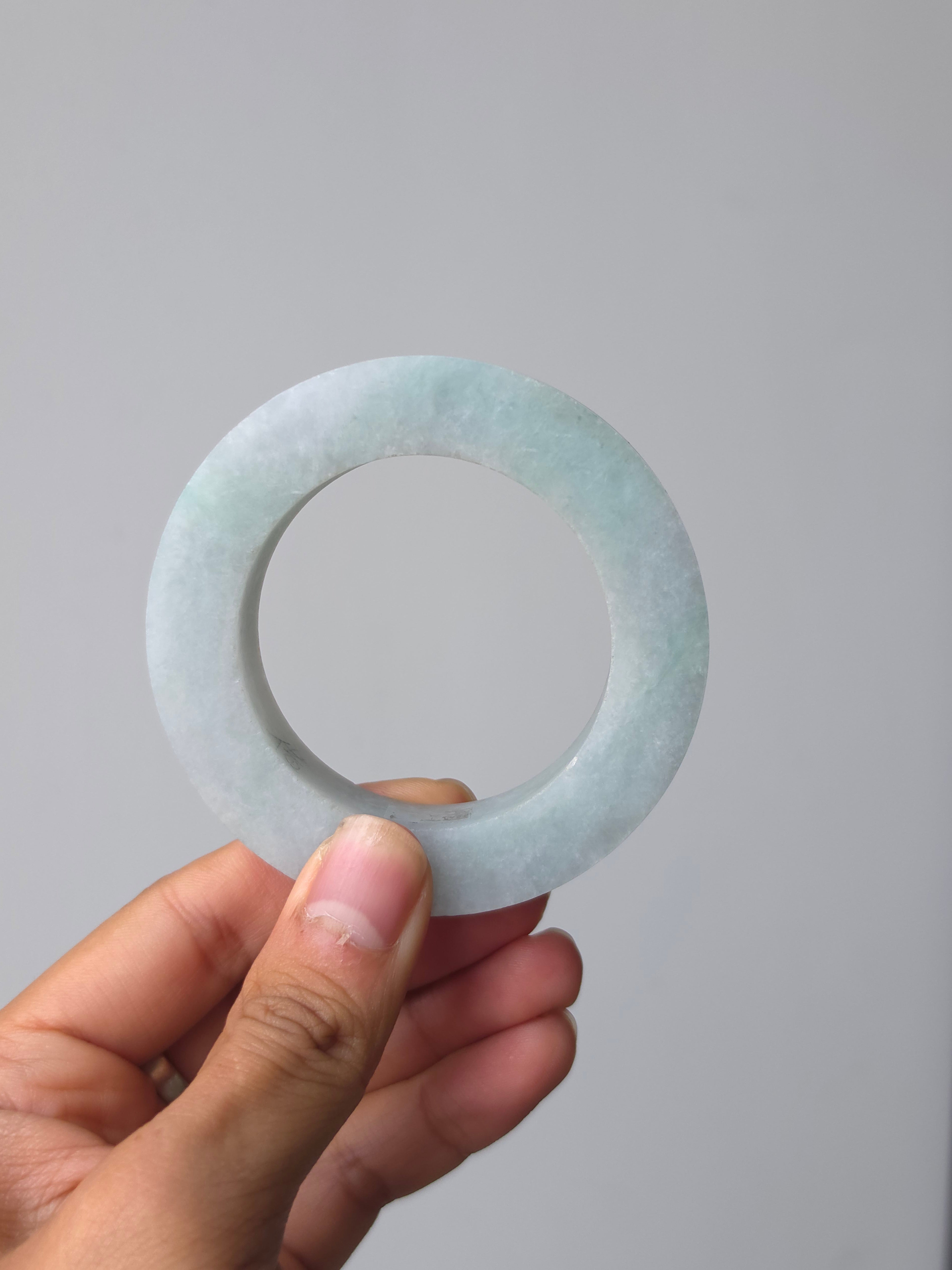 Natural Burmese Type A Jadeite Raw Bangle Preform | Light Lake