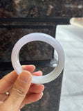 Grade A Natural Myanmar Jadeite Bangle Light Lavender Purple Jade Bangle
